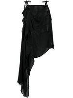 Ann Demeulemeester robe mi-longue asymétrique - Noir - thumbnail