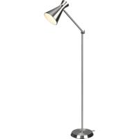 Moderne LED Vloerlamp - Mat Nikkel - E27 Fitting - Aluminium
