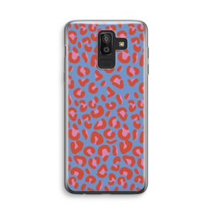 Leopard blue: Samsung Galaxy J8 (2018) Transparant Hoesje