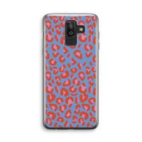 Leopard blue: Samsung Galaxy J8 (2018) Transparant Hoesje
