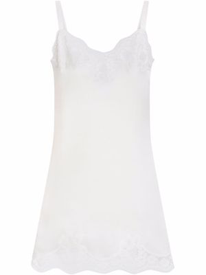 Dolce & Gabbana caraco à bords en dentelle - Blanc