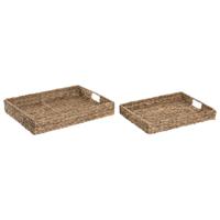 Snackdienblad Home ESPRIT Natuurlijk Tropisch 45 X 35 X 8 CM (2 Stuks) Snackdienblad Home ESPRIT Natuurlijk Tropisch 45 X 35 X 8 CM (2 Stuks)
