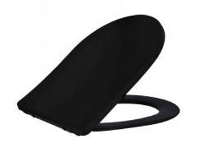Wiesbaden Shade Slim toiletzitting + deksel one-touch mat-zwart
