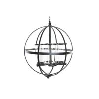 Kaarshouder DKD Home Decor Zwart Metaal Kristal 60 x 60 x 73 cm