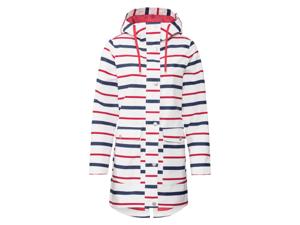 esmara Dames trenchcoat, wind- en waterdicht (34, wit/bessen/marineblauw)