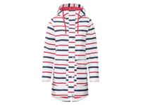 esmara Dames trenchcoat, wind- en waterdicht (36, wit/bessen/marineblauw)