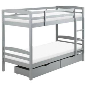 Beliani-REGAT-Stapelbed met opbergruimte-Grijs-90 x 200-Grenenhout