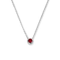 925 Zilveren Collier Juli Zirkonia Geboortesteen 41+4cm