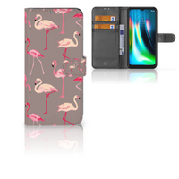 Motorola Moto G9 Play | E7 Plus Telefoonhoesje met Pasjes Flamingo