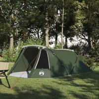 VidaXL Tunneltent met dak met opslag groen en wit 328 x 228 x 115 cm