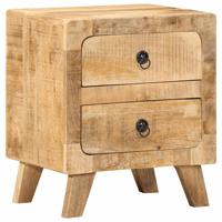 Nachtkastje 40x32x46 cm massief ruw mangohout