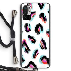 Cheetah color: Xiaomi Redmi Note 10 5G Transparant Hoesje met koord