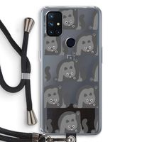 Cats: OnePlus Nord N10 5G Transparant Hoesje met koord