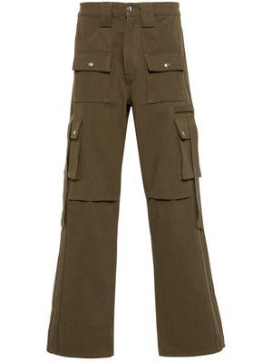 RHUDE pantalon droit à poches cargo - Vert