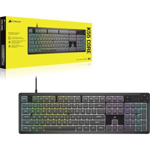 Corsair K55 CORE RGB toetsenbord Gamen USB QWERTY US International Grijs