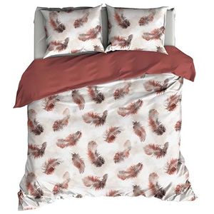 Satin d'Or Dekbedovertrek Plumka Marsala-1-persoons (140 x 200/220 cm)