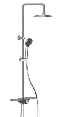Schutte AQUASTAR hoofddouche set met planchet | chroom-antraciet
 60501