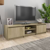 Tv-meubel 140x40x35,5 cm spaanplaat sonoma eikenkleurig - thumbnail