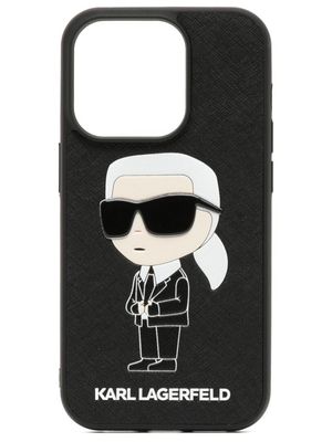 Karl Lagerfeld coque d'iPhone 14 Pro Ikon - Noir