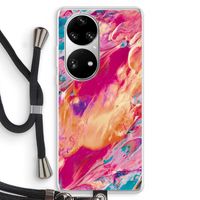 Pastel Echoes: Huawei P50 Pro Transparant Hoesje met koord