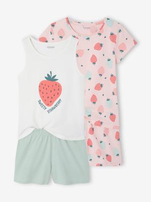 Set van 2 pyjamabroeken voor meisjes rozen