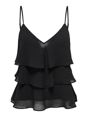 Only Onllinn Life Flounce Singlet Wvn Noos Tops En Singlets Black