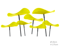 7 stuks! Zonnevangers Lucy Citroen geel groot 175x20 cm Cazador Del Sol - Cazador del sol