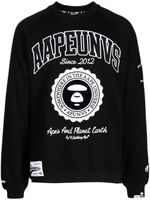 AAPE BY *A BATHING APE® sweat à logo imprimé - Noir