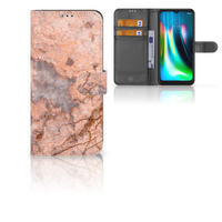 Motorola Moto G9 Play | E7 Plus Bookcase Marmer Oranje