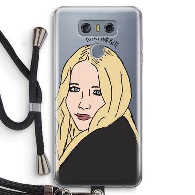 Mary Kate: LG G6 Transparant Hoesje met koord