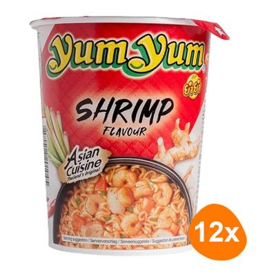 Yum Yum - Instant Noedels Garnalen - 12 Cups