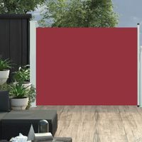 Tuinscherm uittrekbaar 140x500 cm rood - thumbnail