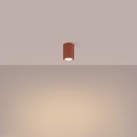 Plafondlamp KARBON 10 rood oker