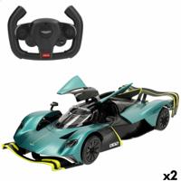 Politiewagen op Afstandsbediening Aston Martin 1:14 36 x 8 x 14 cm (2 Stuks)