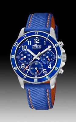 Horlogeband Lotus 18581-2 Leder Blauw 18mm