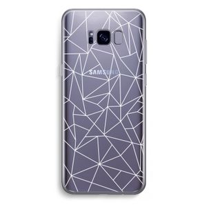 Geometrische lijnen wit: Samsung Galaxy S8 Plus Transparant Hoesje