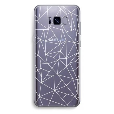 Geometrische lijnen wit: Samsung Galaxy S8 Plus Transparant Hoesje