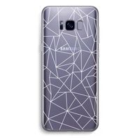 Geometrische lijnen wit: Samsung Galaxy S8 Plus Transparant Hoesje