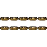 Kantelbare Inbouwspot Dubbel Ovaal GU10 Zwart/Goud 10-pack