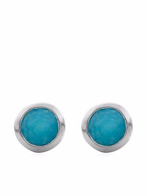 Monica Vinader petites puces d'oreilles ornées d'onyx - Argent