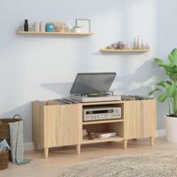 Platenkast 121x38x48 cm bewerkt hout sonoma eikenkleurig