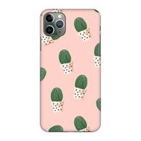 Cactusprint roze: Volledig geprint iPhone 11 Pro Max Hoesje