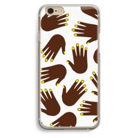 Hands dark: iPhone 6 / 6S Transparant Hoesje - thumbnail