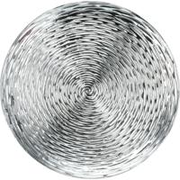 Home & Styling Kaarsen bord - diner onderborden - zilver - Dia 33 cm - Kaarsenbord - Kunststof