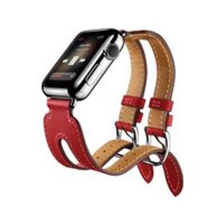 Kakapi Double Buckle Bandje - Rood - Geschikt voor Apple watch 42mm / 44mm / 45mm / 49mm