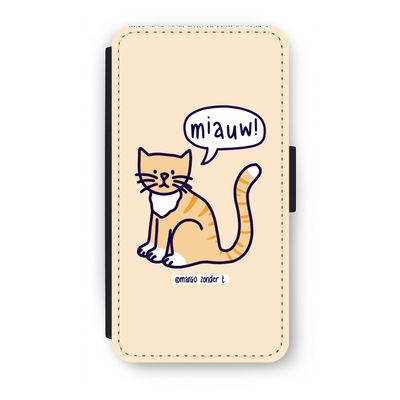 Miauw: iPhone X Flip Hoesje