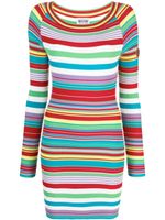 MOSCHINO JEANS stripe-pattern boat-neck dress - Rouge - thumbnail