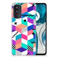 Motorola Moto G52/G82 | TPU Hoesje | Blokken Kleurrijk