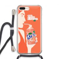 Peach please!: iPhone 7 PLUS Transparant Hoesje met koord