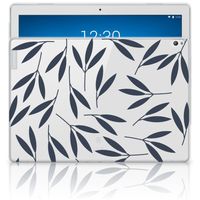 Lenovo Tab P10 Siliconen Hoesje Leaves Blue - thumbnail